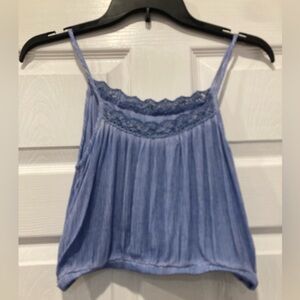 POL Light Blue Camisole with Lace Detail